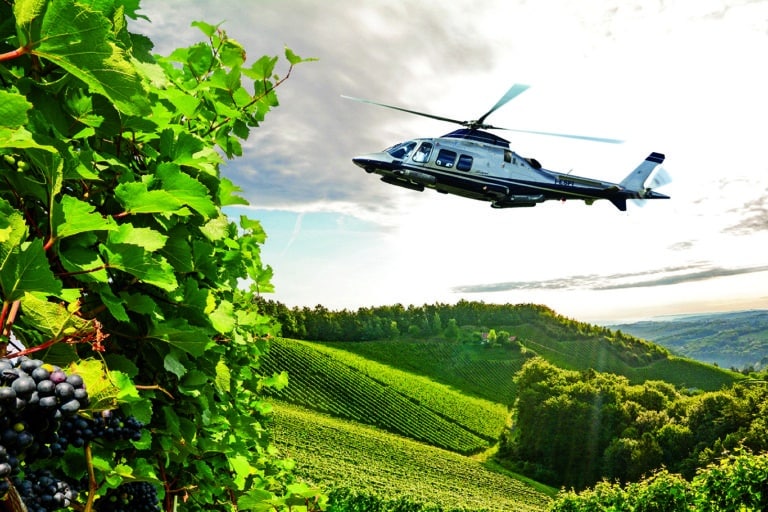Destinazione Tenuta Torciano, in Elicottero!